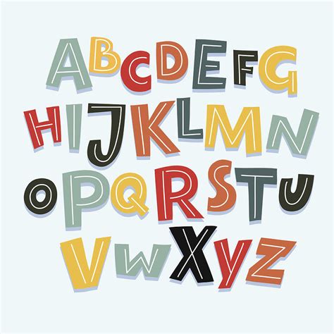 Funny Comics Font Vector Cartoon Alphabet With All Letters And Numbers