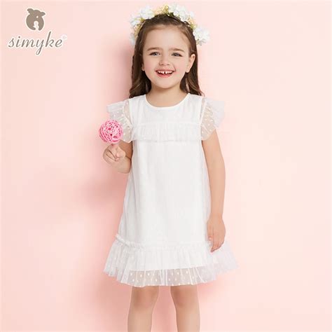 Simyke Girls Summer Sleeveless Princess Dress 2018 New Kids Lace Dress