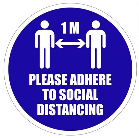Social Distancing 1m Floor Sticker
