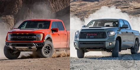 2021 Toyota Tundra Trd Pro Vs Ford F 150 Raptor Which Gets Your Vote