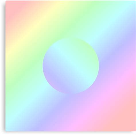 Pastel Rainbow Aesthetic Canvas Print By Tealglow