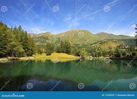 Alpine Lake Alps Italy Stock Image Image Of Famous 17420337