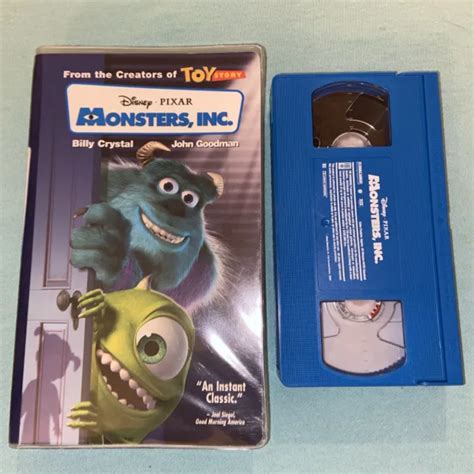 Disney Pixar Monsters Inc 2002 Vhs Blue Tape Vtg Goodman Billy