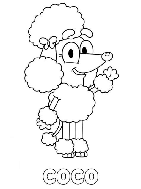Kids N Coloring Page Bluey Coco