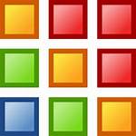 Squares Clip Icon Colors Vector Grid Clipart
