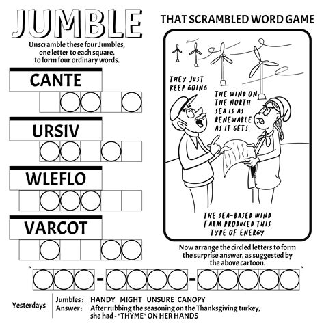 Printable Jumble Puzzles Free Jumble On Jumble 9 13 10