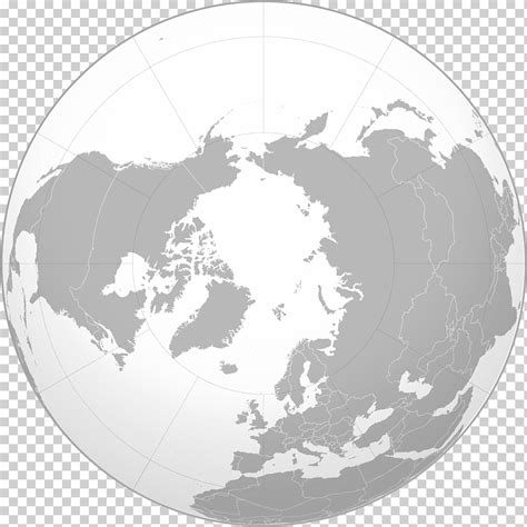 Mapa De Las Regiones Polares Del Polo Norte De La Tierra Mapa Globo