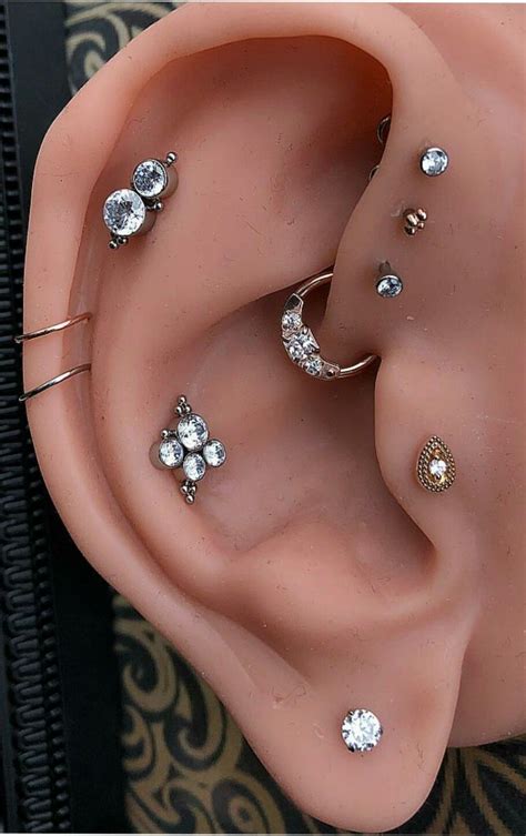 Queencaylz Ear Jewelry Earings Piercings Cool Ear Piercings