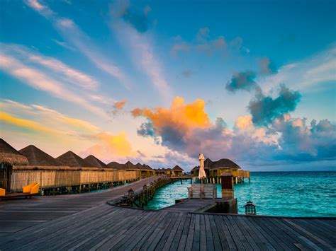 Desktop Wallpaper Maldives Island Sunrise Sky Sea Hd