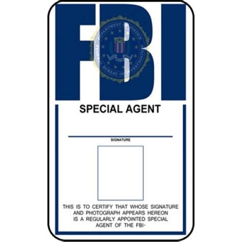 Fbi Id Template Fbi Identification Card From The Identity Props Store