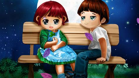 Cute Couple Wallpaper Cartoon