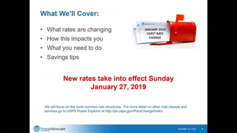 January 2019 Usps® Rate Change What You Need To Know Youtube