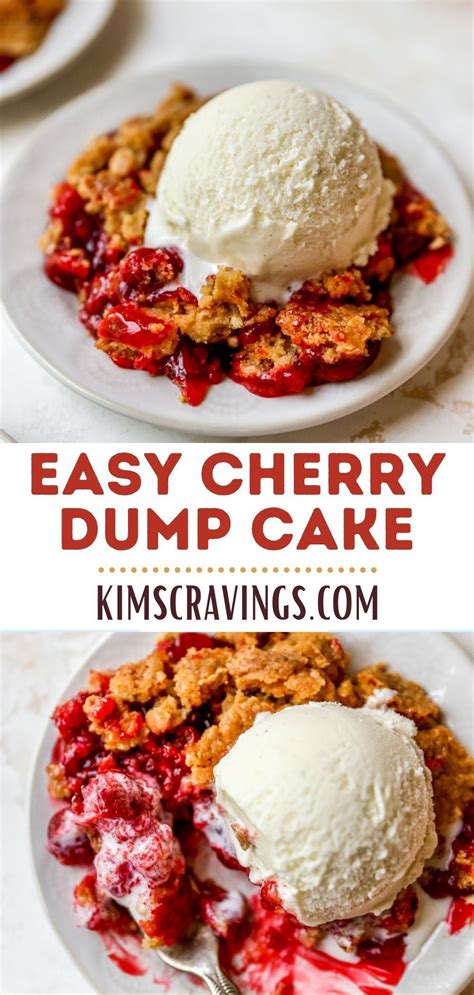 Cherry Dump Cake Only 4 Ingredients Recipe In 2021 Cherry Dump Cake Dump Cake Vanilla