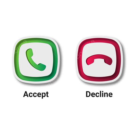 Phone Call Accept And Decline Button Vector Ilustration Call Phone