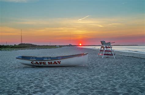 Sunrise The Beach At Cape May New Jersey Photograph By Bill Cannon