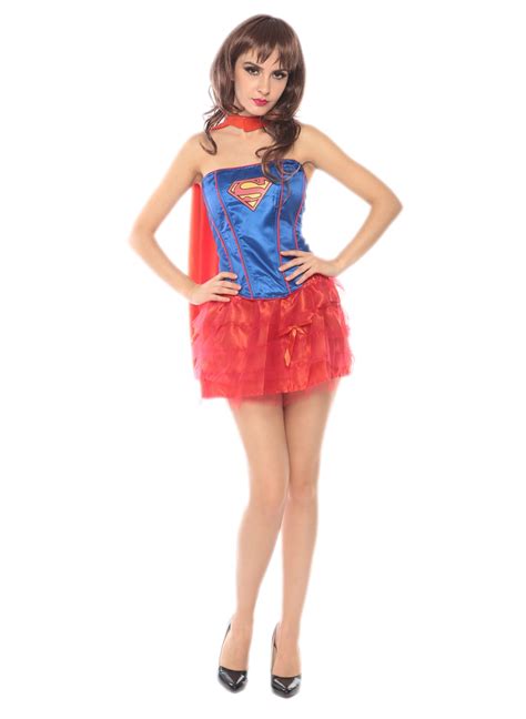 Sexy Mature Women Blue And Red Tutu Supergirl Costume 3s1725 Free