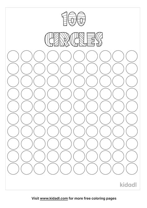 Free 100 Circles Coloring Page Coloring Page Printables Kidadl