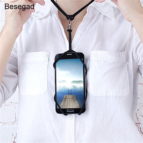 Besegad Cell Phone Lanyard Holder Cover Phone Neck Strap Necklace Sling