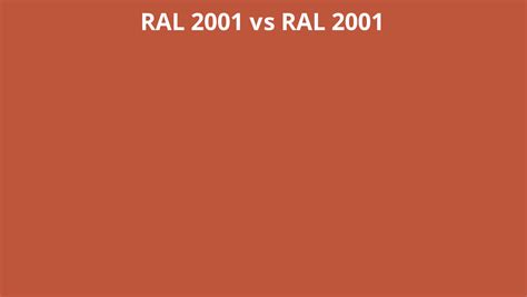 RAL 2001 Vs 2001 RAL Colour Chart UK