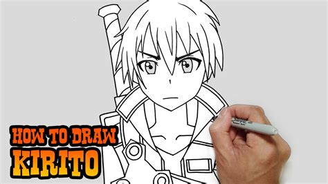 How To Draw Kirito Sword Art Online Video Lesson Youtube