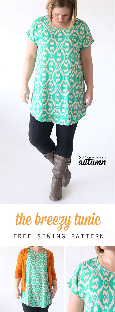 The Breezy Tee Tunic Free Sewing Pattern Its Always Autumn