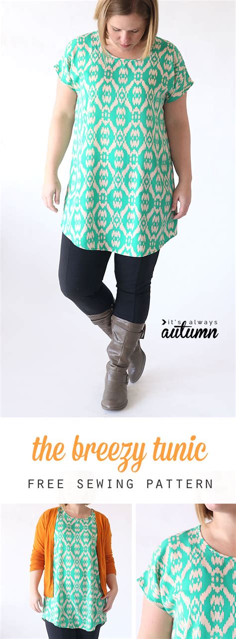 Find accessories and gifts like ties, wallets, aprons, bags, and more. the breezy tee tunic | free sewing pattern - It's Always Autumn