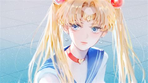 Blue Eyes White Hair Usagi Tsukino Hd Sailor Moon Wallpapers Hd