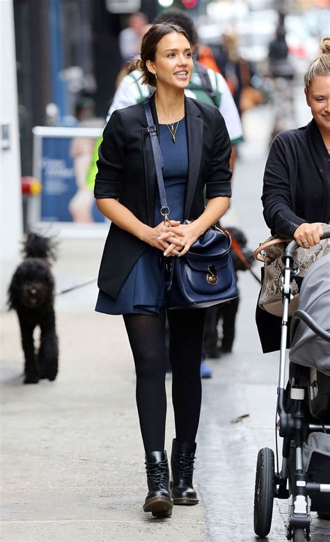 Jessica Alba Street Style 2014 Out In New York City September