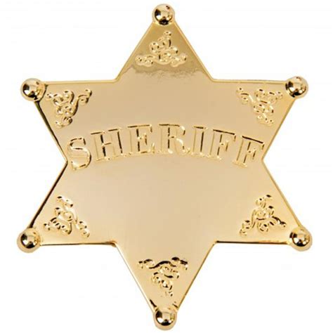 Code G5101 Replica Gold Sheriff Star Badge