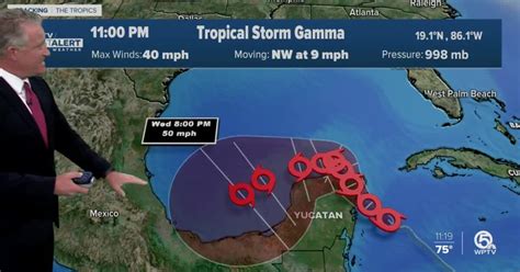 tropical depression 25 strengthens to tropical storm gamma