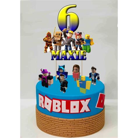 Roblox Theme Customized Cake Topper Shopee Philippines