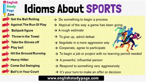 10 Idioms About Sports And Definition English Study Page