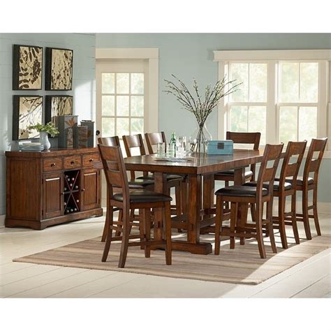 Steve Silver Zappa 9 Piece Counter Height Dining Table Set Zp550pt