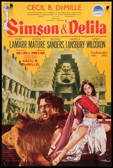 Samson And Delilah 1949 Original Finnish Theatrical Movie Poster