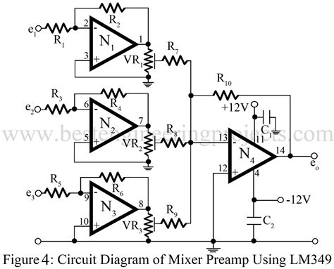 Audio Mixer Schematic Wiring Diagram And Schematics