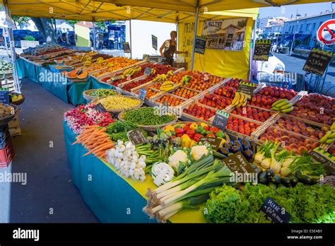 Fresh Fruit And Veg Market Stall In France Stock Photo Alamy