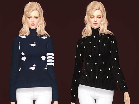 Sims 4 Ccs The Best Female Sweaters By Meeyou World