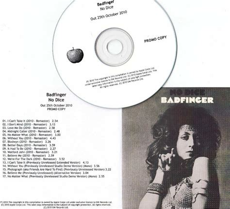 Badfinger 2010 Uk Remastered Promotional Only Cd R Test Pressing Badfinger Covers