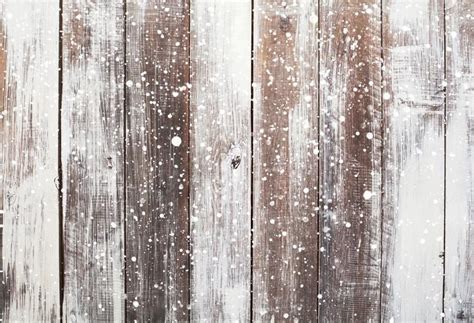 7x5ft White Snowing Board Wood Photography Backdrop Photo Background