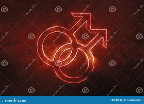 Male Homosexuality Symbol Gay Glyph Doubled Male Sign Stock