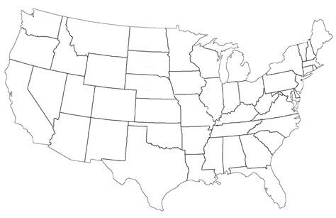 Map Of United States Without State Names Printable Free Printable Maps