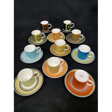 Eleven Vintage S Susie Cooper Coffee Cups And Saucers