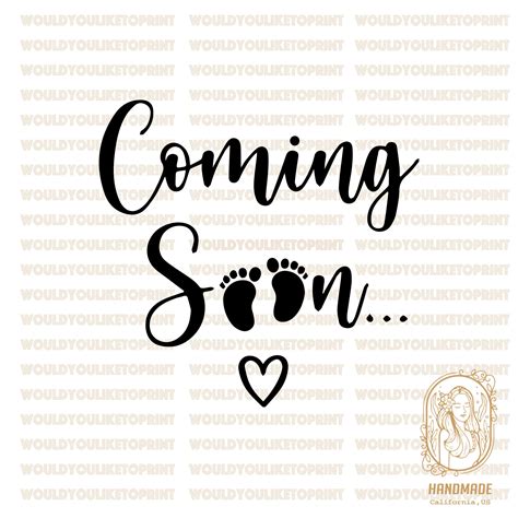 Coming Soon Svg Baby Boy Feet Svg Pregnancy Announcement Etsy Canada