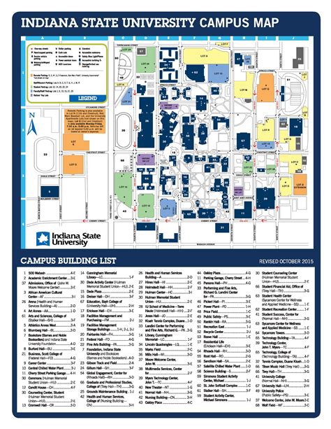 Indiana State University Campus Map Map Vectorcampus Map