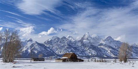 Panoramic Winter Mormon Row Grand Tetons Fine Art Print Photos By