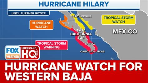 Hurricane Watch For Western Baja As Hilary Could Still Slightly