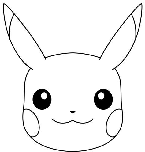 Pikachus Face Line Art By Ryanthescooterguy On Deviantart