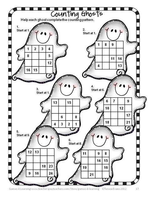 Math puzzle worksheets for kids in 1st to 6th grades. Fun Games 4 Learning: Halloween Math Fun!