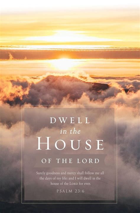 Bulletin Dwell In The House Of The Lord Psalm 236 Kjv Funeral