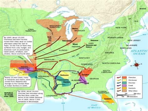 Detailed Map Map Indian Removal Act Of 1830